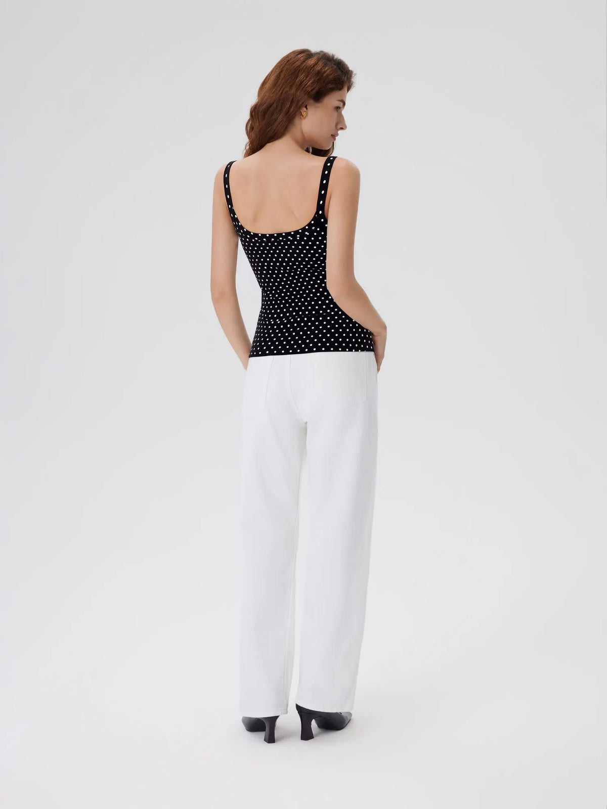 Cotton Rib Square Padded Tank Tops