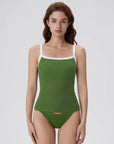 Cotton Rib Square Padded Tank Tops
