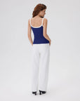 Cotton Rib Square Padded Tank Tops