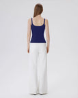 Cotton Rib Square Padded Tank Tops