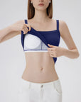 Cotton Rib Square Padded Tank Tops
