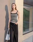 Cotton Rib Square Padded Tank Tops