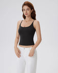 Padded Scoop Neck Double Line Camisole Tank Tops-SUUKSESS-SUUKSESS