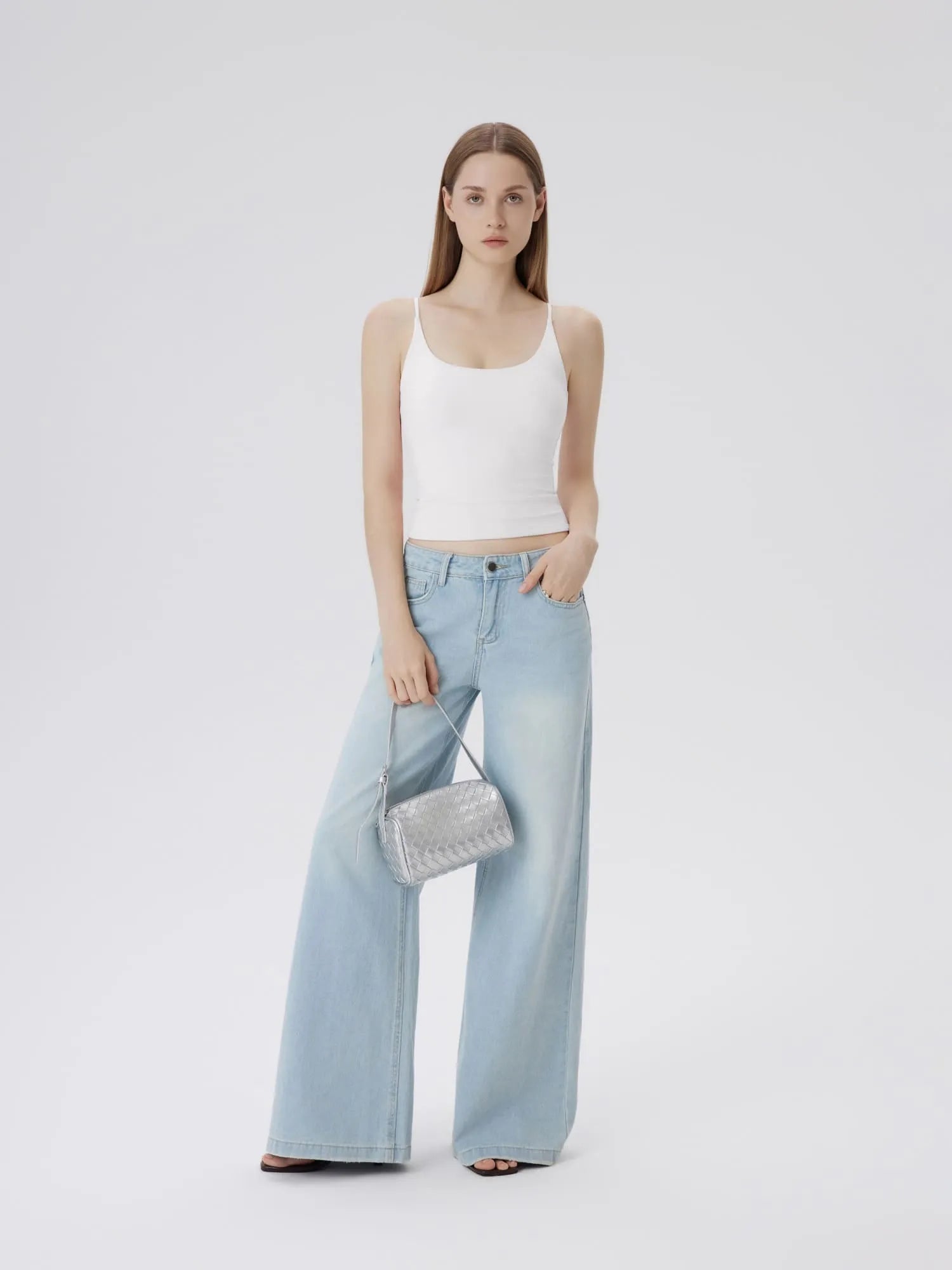 Padded Scoop Neck Double Line Camisole Tank Tops-SUUKSESS-SUUKSESS