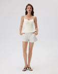 Ruched V Neck Desigh Tank Top-SUUKSESS-SUUKSESS