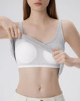Cotton Ribbed Padded V Neck Tank Top-SUUKSESS-SUUKSESS