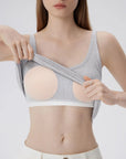 Cotton Ribbed Padded V Neck Tank Top-SUUKSESS-SUUKSESS
