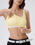 Cotton Ribbed Padded V Neck Tank Top-SUUKSESS-SUUKSESS
