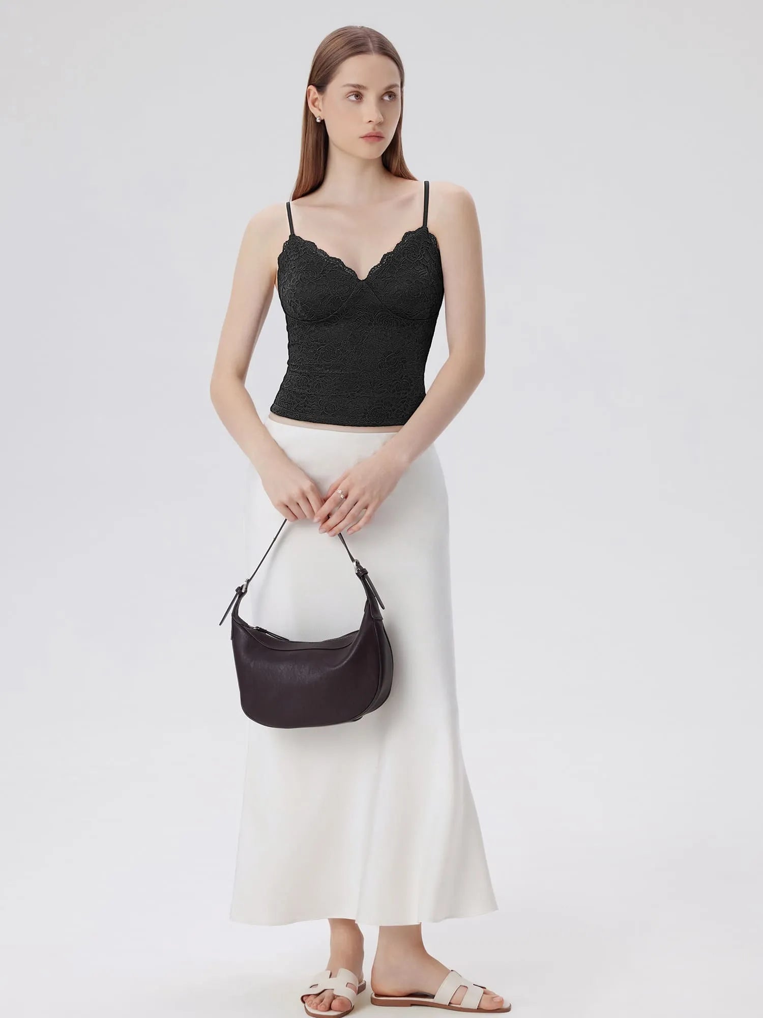 Lace Lined V Neck Y2k Tank Top-SUUKSESS-SUUKSESS