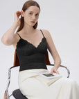 Lace Lined V Neck Y2k Tank Top-SUUKSESS-SUUKSESS