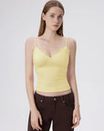 Lace Lined V Neck Y2k Tank Top-SUUKSESS-SUUKSESS