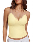Lace Lined V Neck Y2k Tank Top-SUUKSESS-SUUKSESS