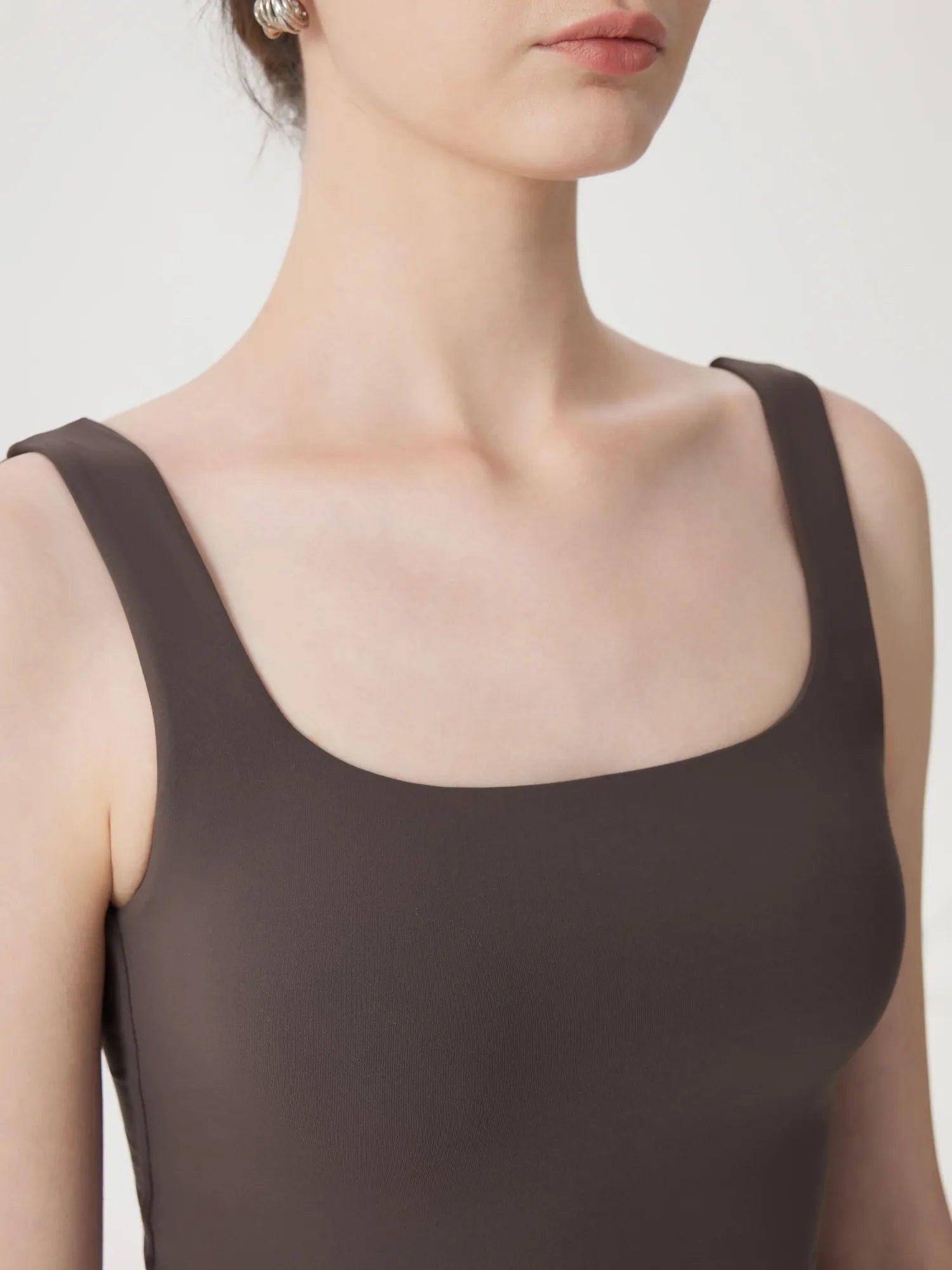 Square Neck Double Lined Backless Tank Top-SUUKSESS-SUUKSESS