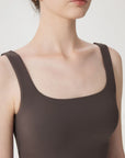 Square Neck Double Lined Backless Tank Top-SUUKSESS-SUUKSESS