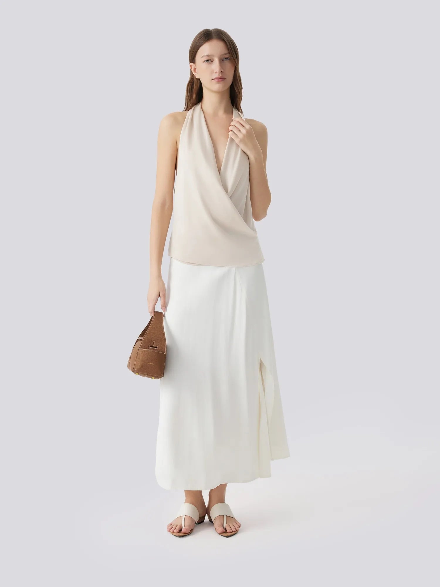 Silk Satin Sexy Backless Halter Top-SUUKSESS-SUUKSESS