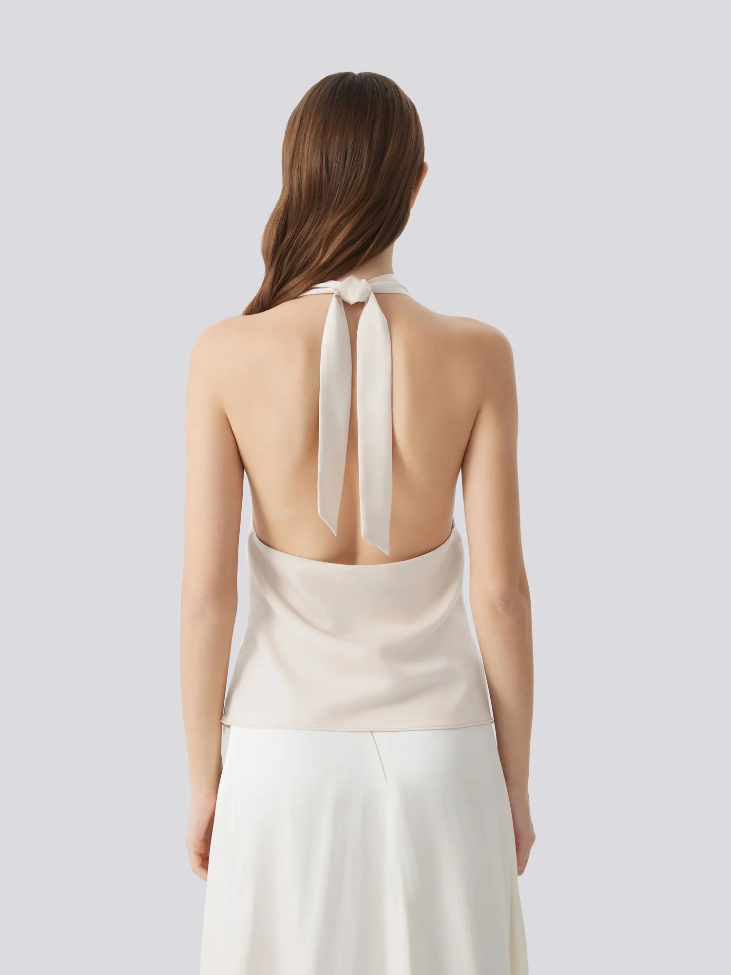 Silk Satin Sexy Backless Halter Top-SUUKSESS-SUUKSESS