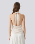 Silk Satin Sexy Backless Halter Top-SUUKSESS-SUUKSESS