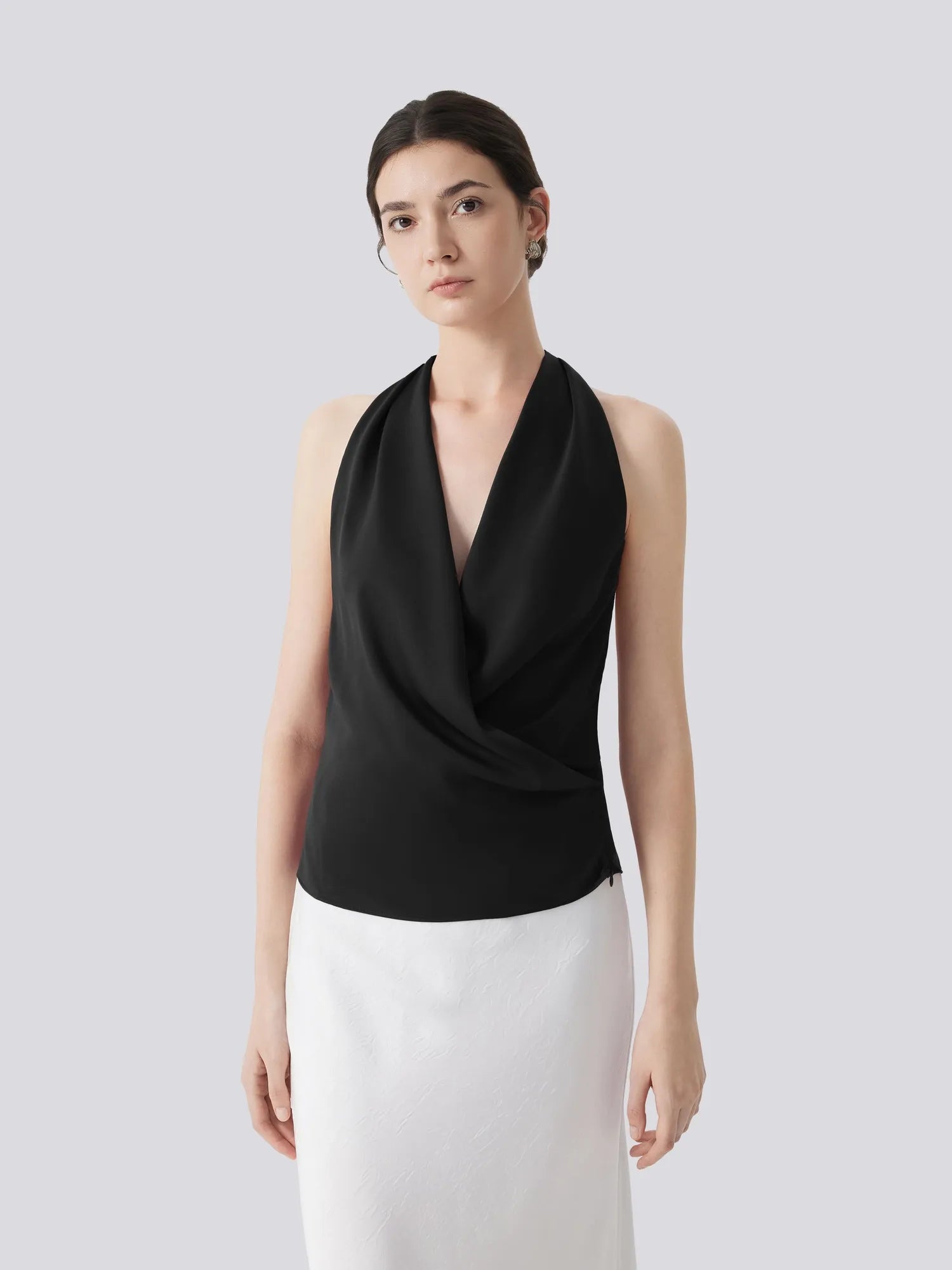 Silk Satin Sexy Backless Halter Top-SUUKSESS-SUUKSESS