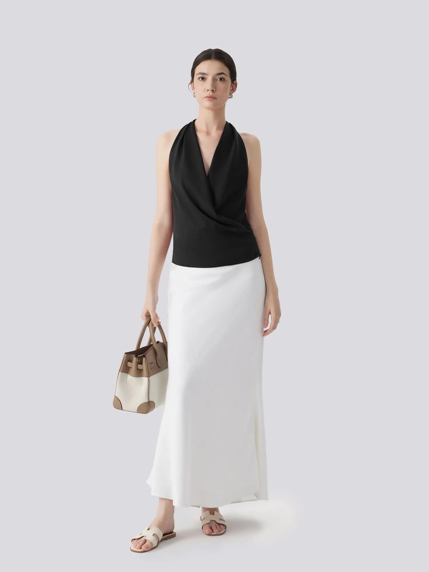 Silk Satin Sexy Backless Halter Top-SUUKSESS-SUUKSESS