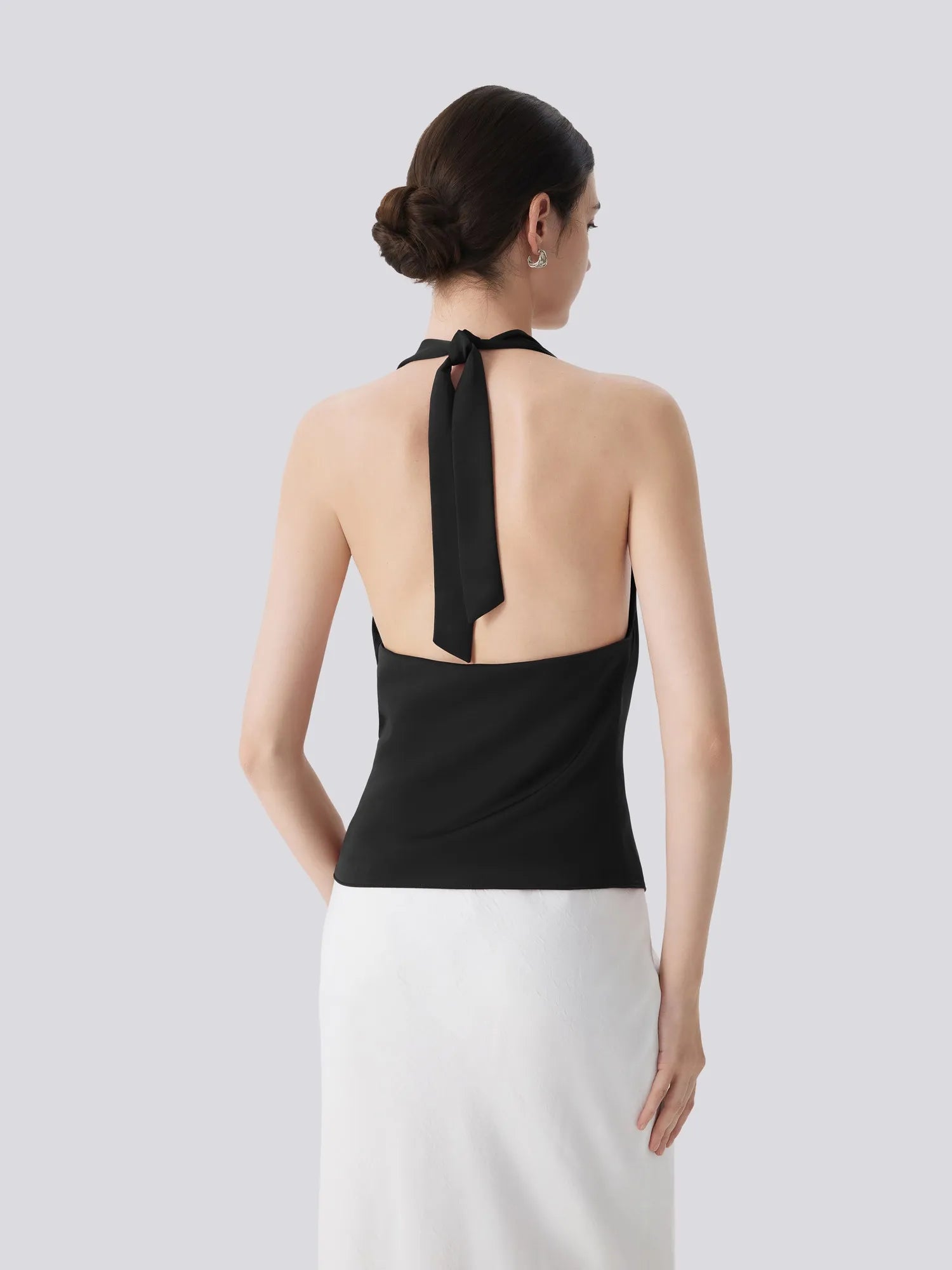 Silk Satin Sexy Backless Halter Top-SUUKSESS-SUUKSESS