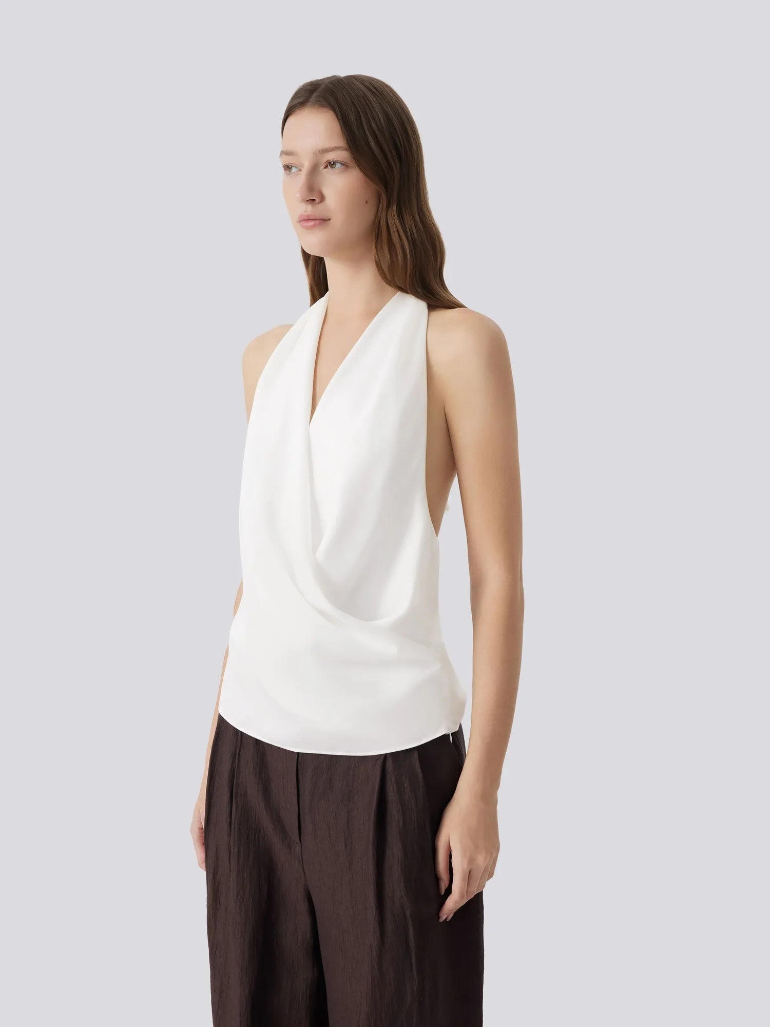 Silk Satin Sexy Backless Halter Top-SUUKSESS-SUUKSESS