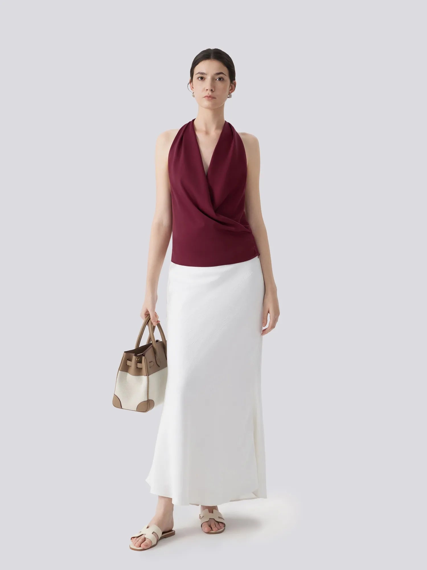 Silk Satin Sexy Backless Halter Top-SUUKSESS-SUUKSESS