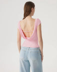 Boat Neck Cowl Backless Tops-SUUKSESS-SUUKSESS