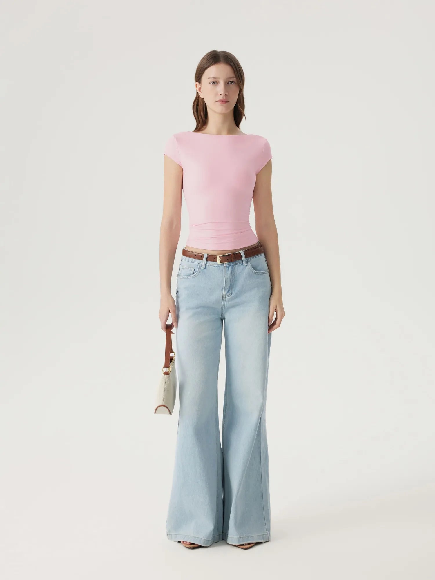 Boat Neck Cowl Backless Tops-SUUKSESS-SUUKSESS