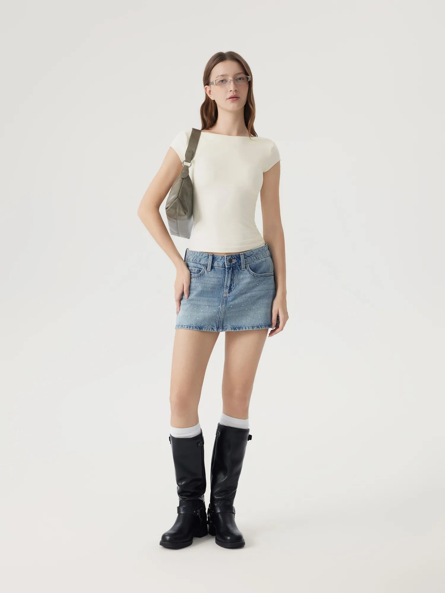 Boat Neck Cowl Backless Tops-SUUKSESS-SUUKSESS