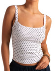 Cotton Rib Square Padded Tank Tops