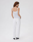 Cotton Rib Square Padded Tank Tops