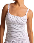 Cotton Rib Square Padded Tank Tops