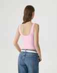 Square Neck Double Lined Backless Tank Top-SUUKSESS-SUUKSESS