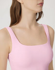 Square Neck Double Lined Backless Tank Top-SUUKSESS-SUUKSESS