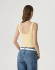 Square Neck Double Lined Backless Tank Top-SUUKSESS-SUUKSESS