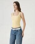 Square Neck Double Lined Backless Tank Top-SUUKSESS-SUUKSESS