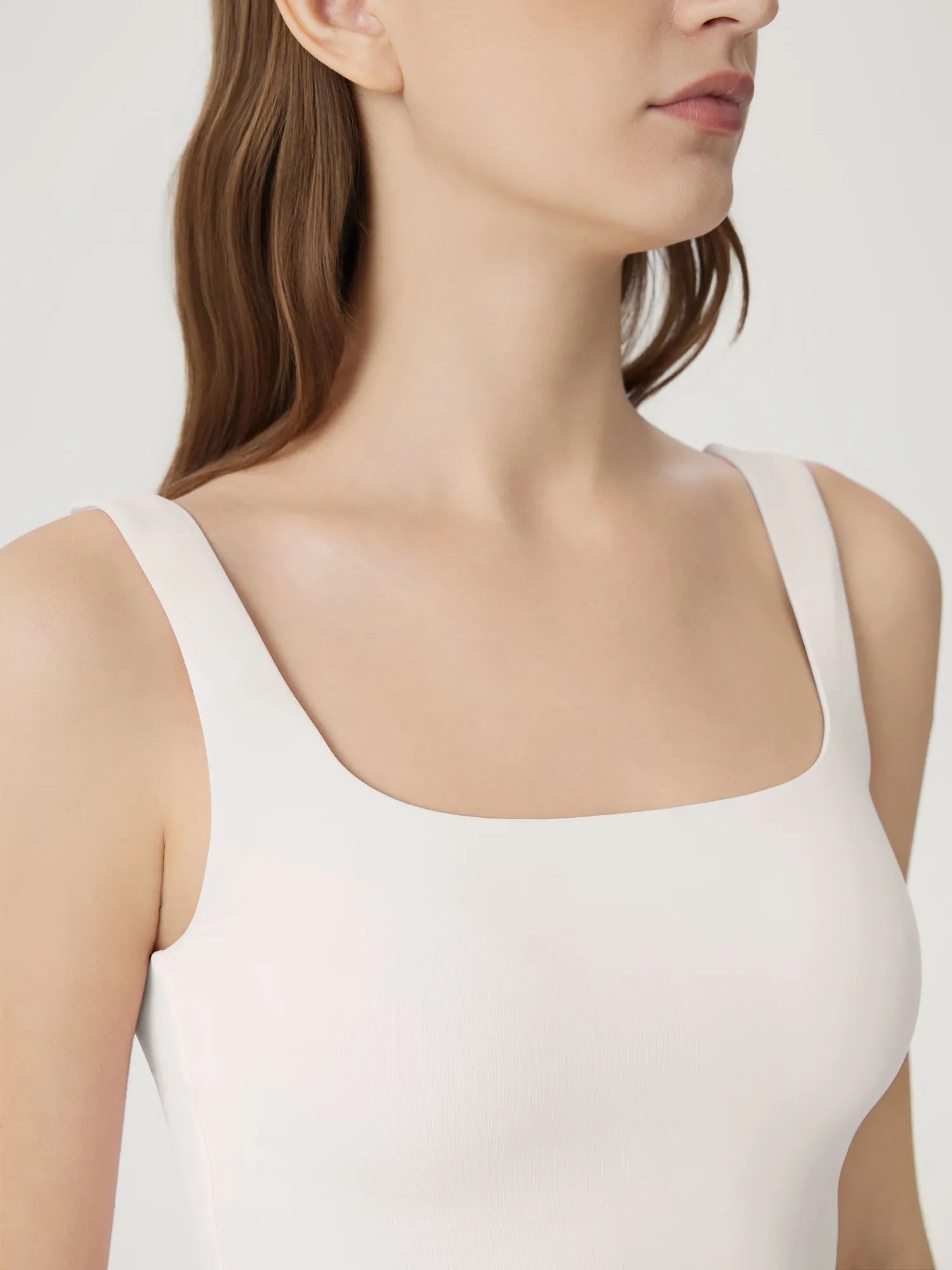 Square Neck Double Lined Backless Tank Top-SUUKSESS-SUUKSESS