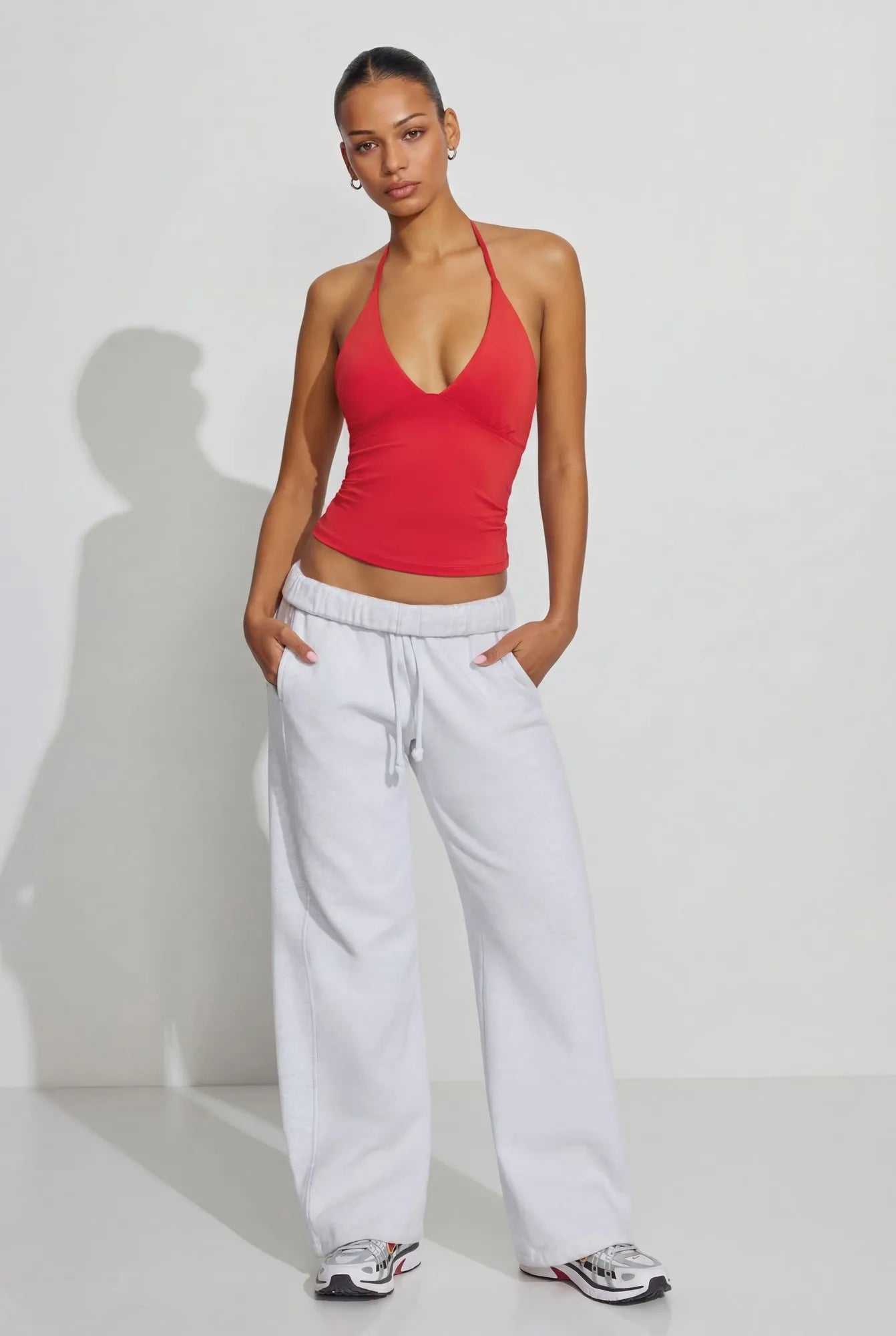 Halter V neck Tank Top