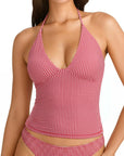 Halter V neck Tank Top