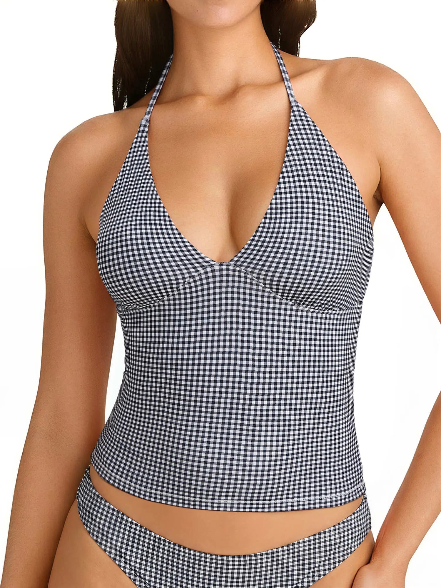 Halter V neck Tank Top