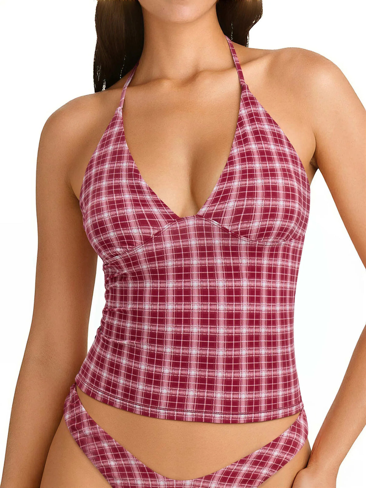 Halter V neck Tank Top