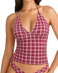 Halter V neck Tank Top