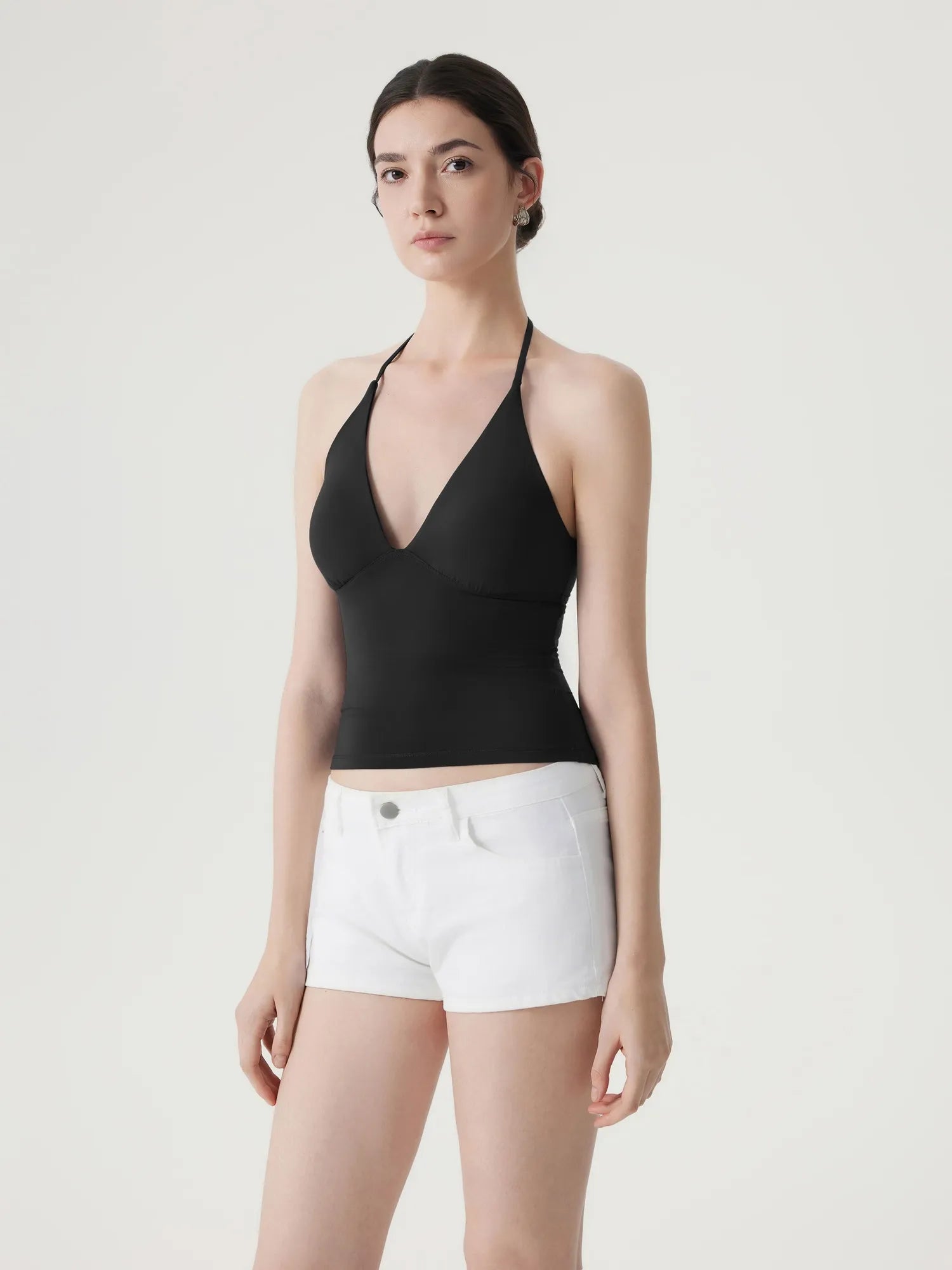 Halter V neck Tank Top-SUUKSESS-SUUKSESS