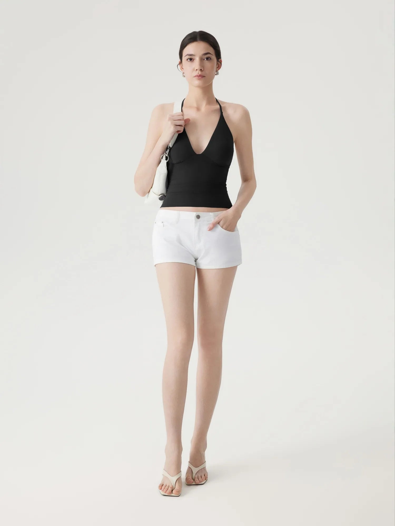 Halter V neck Tank Top-SUUKSESS-SUUKSESS