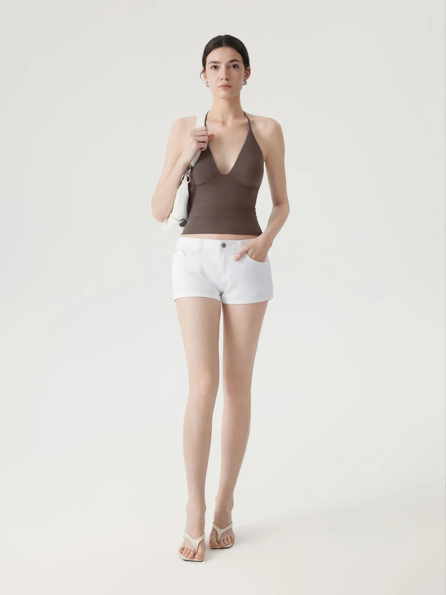 Halter V neck Tank Top-SUUKSESS-SUUKSESS