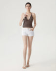 Halter V neck Tank Top-SUUKSESS-SUUKSESS