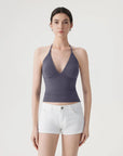 Halter V neck Tank Top-SUUKSESS-SUUKSESS
