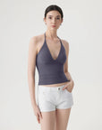 Halter V neck Tank Top-SUUKSESS-SUUKSESS
