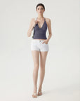 Halter V neck Tank Top-SUUKSESS-SUUKSESS