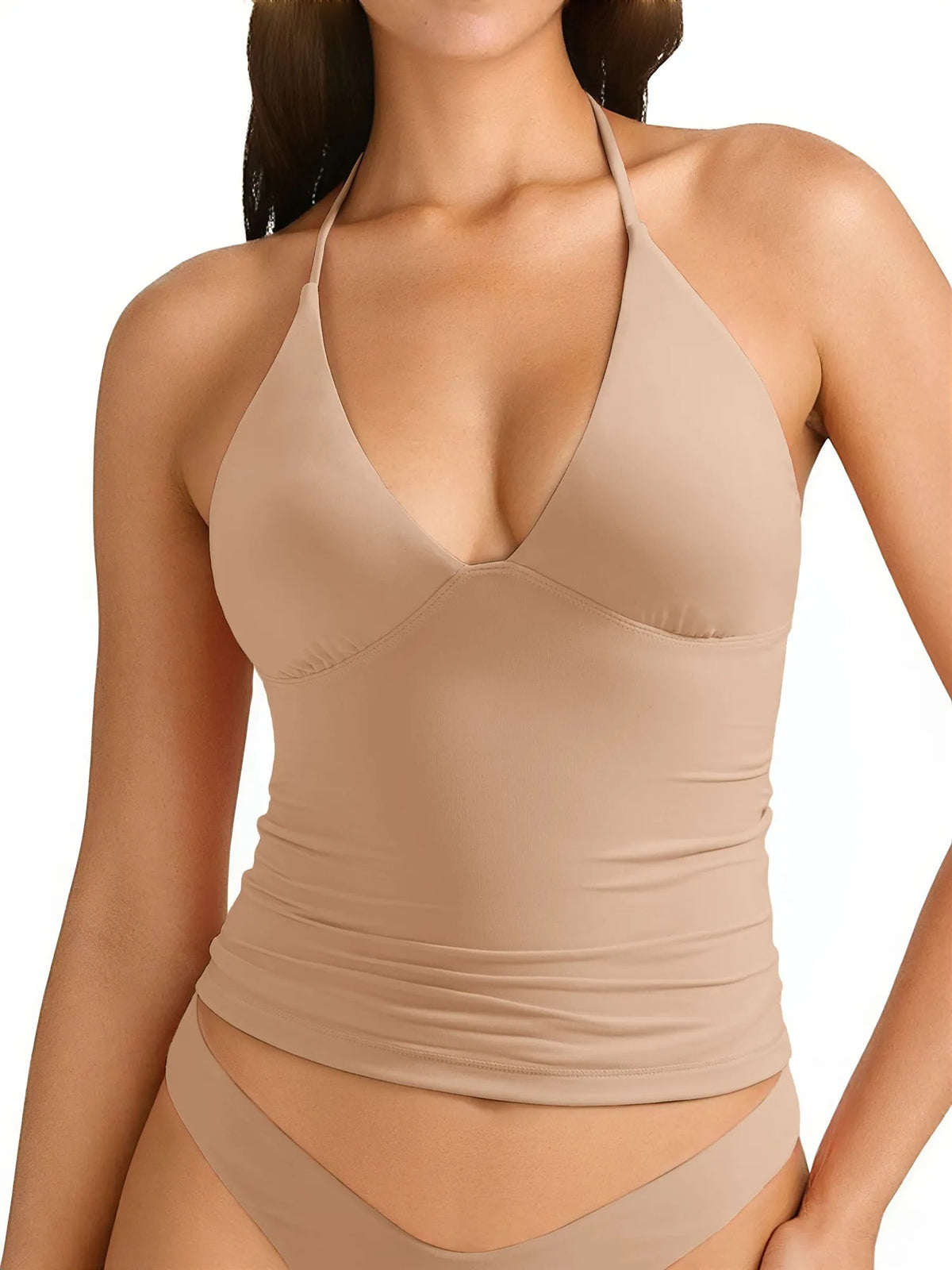 Halter V neck Tank Top